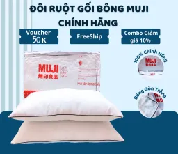 Một Đôi Ruột Gối Bông Muji Chính Hãng TOPAZ Nhập Khẩu Cao Cấp Chất Liệu COTTON Mang Lại Cảm Giác Mềm Mại Êm Ái