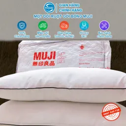 Một Đôi Ruột Gối Bông Muji Chính Hãng TOPAZ Nhập Khẩu Cao Cấp Chất Liệu COTTON Mang Lại Cảm Giác Mềm Mại Êm Ái