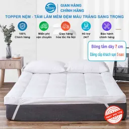 TOPPER Nệm Làm Mềm Đệm Bông Tấm Christopher Guy Chính Hãng TOPAZ Màu Trắng Giúp Bạn Có Giấc Ngủ Êm Ái Tiện Nghi Cao Cấp