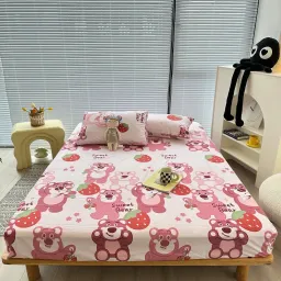 Bộ Ga Gối Cotton 3D Emmibedding Hàng Đẹp Họa Tiết Cực Xinh Cho Bé, Drap Ga Bọc Giường Đủ Size Kích Thước