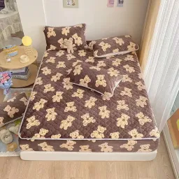 Bộ Ga Gối EMMIBEDDING STORE Nỉ 5D Mix Hoạ Tiết Siêu Ấm, Siêu Êm