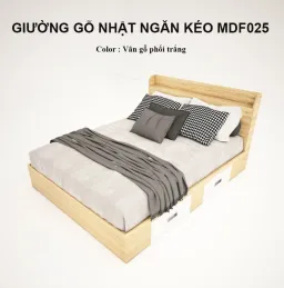 [FREESHIP HCM] Giường Gỗ MDF Kiểu Nhật Ngăn Kéo Tatana MDF025 - Có Thiết Kế Theo Yêu Cầu Khách Hàng