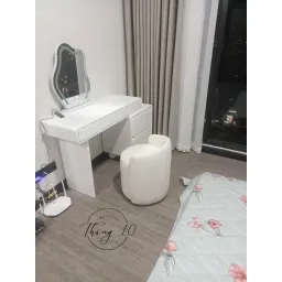 Bàn Trang Điểm - Bàn Làm Việc Gỗ Decor Kèm Tủ 2 Ngăn Rời, Có Thể Điều Chỉnh Độ Dài Bàn