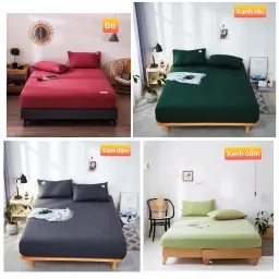 Bộ Ga Gối Cotton Tici Mầu Trắng Tinh Chuyên Dùng Cho Homestay Hoặc Nhà Nghỉ, Decor Phòng Ngủ Emmibedding Store