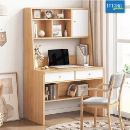 [FREESHIP HCM] Bàn Học, Bàn Làm Việc Gỗ MDF Liền Kệ Sách Tatana BH008 - Có Thiết Kế Theo Yêu Cầu