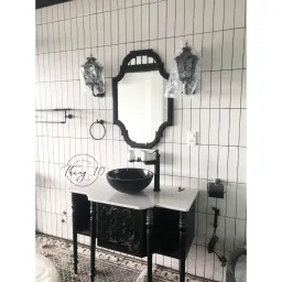 Tủ Lavabo - Tủ Kệ Decor Gỗ Phong Cách Đông Dương Indochine