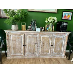 Tủ Tivi - Tủ Console Trưng Bày Đồ Trang Trí Màu Xước Giả Cổ