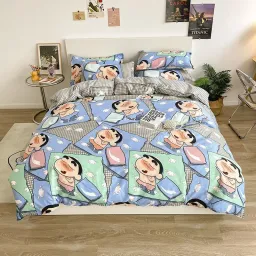 Chăn Ga Gối Emmibedding Chất Liệu Cotton Poly Họa Tiết Xinh Xắn Đáng Yêu Đủ Size Miễn Phí Bo Chun