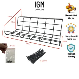 Combo Gọn Gàng IGM Giá Đi Dây Điện Và Máng Đi Dây Điện Giúp Cho Góc Làm Việc, Gầm Bàn Gọn Gàng Hơn Bao Giờ Hết