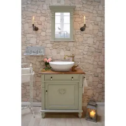 Tủ Lavabo Cổ Điển Chân Tiện Chạy Chỉ Hoa Văn