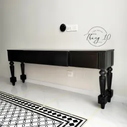 Tủ Tivi - Kệ Tủ Console Gỗ Chân Tiện Phong Cách Đông Dương Indochine