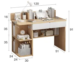 [FREESHIP HCM] Bàn Học, Bàn Làm Việc Gỗ MDF Tatana BH017 - Có Thiết Kế Theo Yêu Cầu Khách Hàng