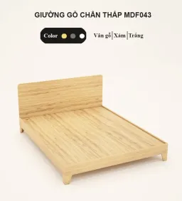 [FREESHIP HCM] Giường Ngủ Gỗ Chân Thấp Tatana MDF043 - Có Thiết Kế Theo Yêu Cầu Khách Hàng