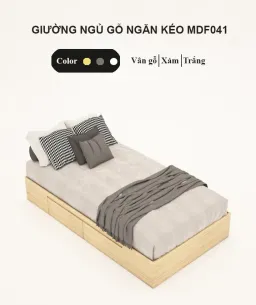 [FREESHIP HCM] Giường Ngủ Gỗ MDF Ngăn Kéo Tatana MDF041 - Có Thiết Kế Theo Yêu Cầu Khách Hàng