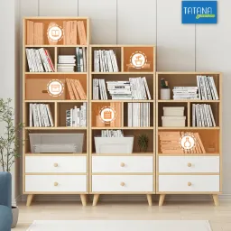 [FREESHIP HCM] Kệ Sách Gỗ MDF Nhiều Tầng Tatana KS010 - Có Thiết Kế Theo Yêu Cầu Khách Hàng