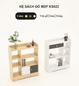 [FREESHIP HCM] Kệ Sách Gỗ MDF Tatana KS022 - Có Thiết Kế Theo Yêu Cầu Khách Hàng