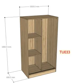 [FREESHIP HCM] Tủ Quần Áo Gỗ Cửa Lùa, Nội Thất Phòng Ngủ Tatana TU033 - Có Thiết Kế Theo Yêu Cầu