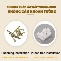 Kệ Sách Treo Tường 3 Tầng Không Cần Khoan Tường Giá Sách Sau Cửa Tiết Kiệm Không Gian Phòng