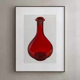 Tranh In Treo Tường Phong Cách Đơn Giản Red Vase