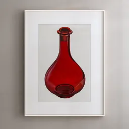 Tranh In Treo Tường Phong Cách Đơn Giản Red Vase