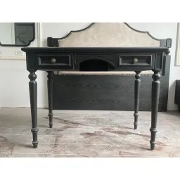 Bàn Làm Việc / Bàn Học / Bàn Trang Trí / Bàn Decor Gỗ Tần Bì Màu Đen