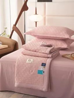 Bộ Chăn Ga Gối Đũi Gân Nhật Mềm Mại Thoáng Khí Cao Cấp An Như Bedding