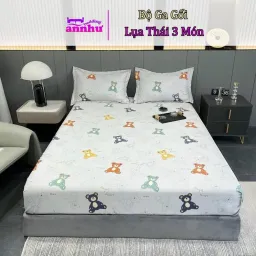 Bộ Ga Gối Lụa Thái 3 Món 1 Ga 2 Vỏ Gối Nằm An Như Bedding - Nhiều Mẫu Đẹp, Nhiều Size