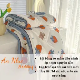 Chăn Hè Cotton Đũi Xơ Đậu Nành Mềm Kích Thước 2mx2m3 - Nhiều Mẫu Đẹp