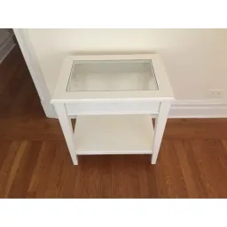 Tab / Kệ / Bàn Phụ Mặt Kính LIATORP IKEA - Trăng 57x40 cm