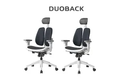 Combo 2 Ghế Công Thái Học Làm Việc Cao Cấp DUOBACK - DK 2500GP M Airo (Chân Trắng)