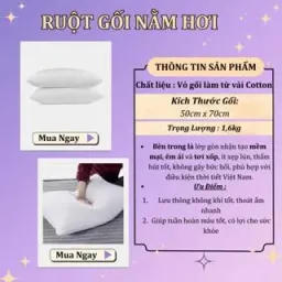 Ruột Gối 50x70, Ruột Gối Nằm Hơi An Như Bedding