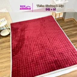 Thảm Giường 2 Mặt Đa Năng Đũi + Nỉ Nhung Cao Cấp An Như Bedding