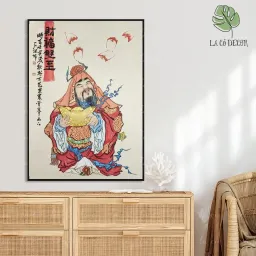 Tranh Thần Tài Hút Tài Lộc, Vượng Khí - Kích Thước 40x60 / 50x70cm - Nhiều Mẫu