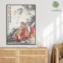 Tranh Thần Tài Hút Tài Lộc, Vượng Khí - Kích Thước 40x60 / 50x70cm - Nhiều Mẫu