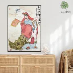 Tranh Thần Tài Hút Tài Lộc, Vượng Khí - Kích Thước 40x60 / 50x70cm - Nhiều Mẫu