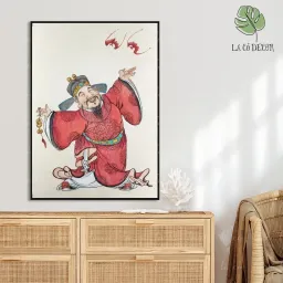 Tranh Thần Tài Hút Tài Lộc, Vượng Khí - Kích Thước 40x60 / 50x70cm - Nhiều Mẫu