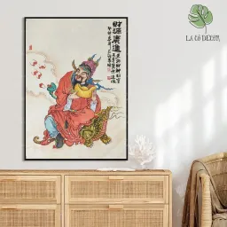 Tranh Thần Tài Hút Tài Lộc, Vượng Khí - Kích Thước 40x60 / 50x70cm - Nhiều Mẫu