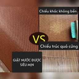 Chiếu Mây Điều Hòa Lót Lụa LANSIT EmmiBedding M6 M8 2M, Chiếu Điều Hòa Sợi Mây Tự Nhiên (Tặng Kèm Túi)