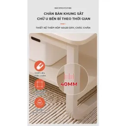 Bàn Trà Sofa Phòng Khách Chân Sắt Sơn Tĩnh Điện Thương Hiệu ILUMIA - GM135