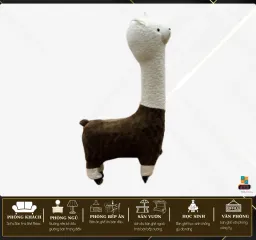 Ghế Đồ Chơi Lạc Đà Alpaca YOLO Trẻ Em Có Bánh Xe, Khung Gỗ Thông Hàng Nhập Khẩu Cao Cấp Hiện Đại