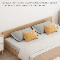 Giường Đôi Bệt, Pallet Gỗ Giường 2m Gỗ MDF Phủ Melamine Tháo Lắp Decor Phòng Thương Hiệu ILUMIA - GP310