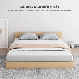 Giường Đôi Bệt, Pallet Gỗ Giường 2m Gỗ MDF Phủ Melamine Tháo Lắp Decor Phòng Thương Hiệu ILUMIA - GP310