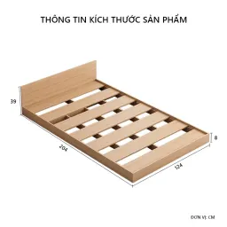 Giường Đôi Bệt, Pallet Gỗ Giường 2m Gỗ MDF Phủ Melamine Tháo Lắp Decor Phòng Thương Hiệu ILUMIA - GP310