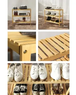 Kệ Giày Gỗ 3 Tầng Shoe Rack Size 500 / 800 / 1000