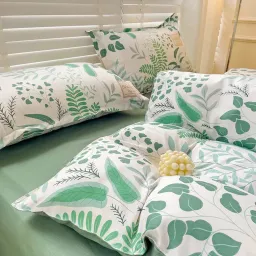 Bộ Chăn Ga Gối Cotton Poly Emmibedding Phong Cách Hàn Quốc Drap Giường Cotton Hot Trend (Không Kèm Ruột)