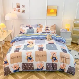 Bộ Chăn Ga Gối Cotton Poly Emmibedding Phong Cách Hàn Quốc Drap Giường Cotton Hot Trend (Không Kèm Ruột)