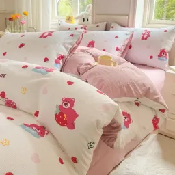 Bộ Chăn Ga Gối Cotton Poly Emmibedding Phong Cách Hàn QuốC Drap Giường Cotton Hot Trend (Không Kèm RuộT) Bst6