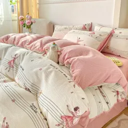 Bộ Chăn Ga Gối Cotton Poly Emmibedding Phong Cách Hàn QuốC Drap Giường Cotton Hot Trend (Không Kèm RuộT) Bst6