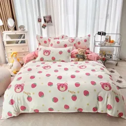 Bộ Chăn Ga Gối Cotton Poly Emmibedding Phong Cách Hàn QuốC Drap Giường Cotton Hot Trend (Không Kèm RuộT) Bst6