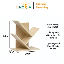 Kệ Sách Xương Cá MDF Behomes